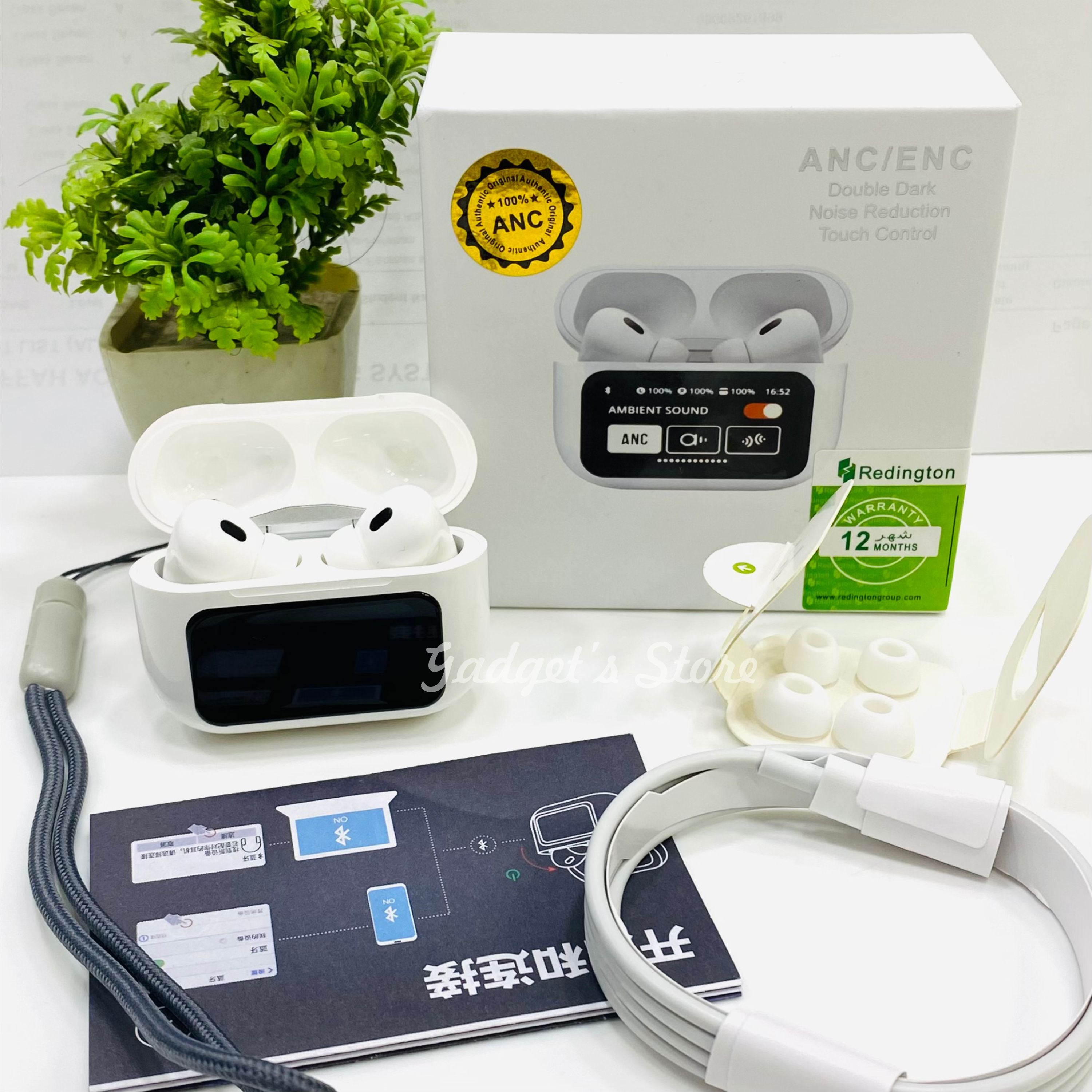 A9 Pro ANC/ENC Wireless Earbuds | Touch Screen Control | Double Dark Noise Reduction